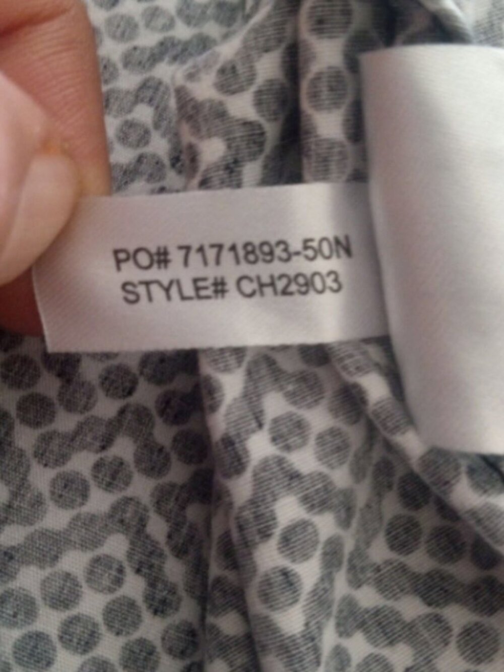 Lacoste Navy and White Geometric Button-Up Dress Shirt - Picture 9 of 14